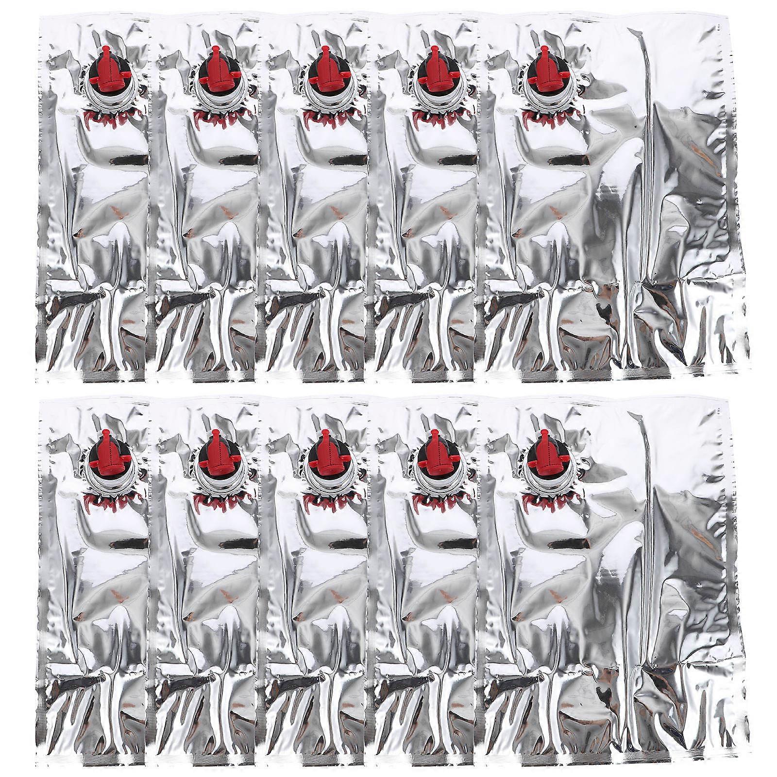 Bag Fill Bags Storage Container Silver Rectangular Refrigerable 10Pcs