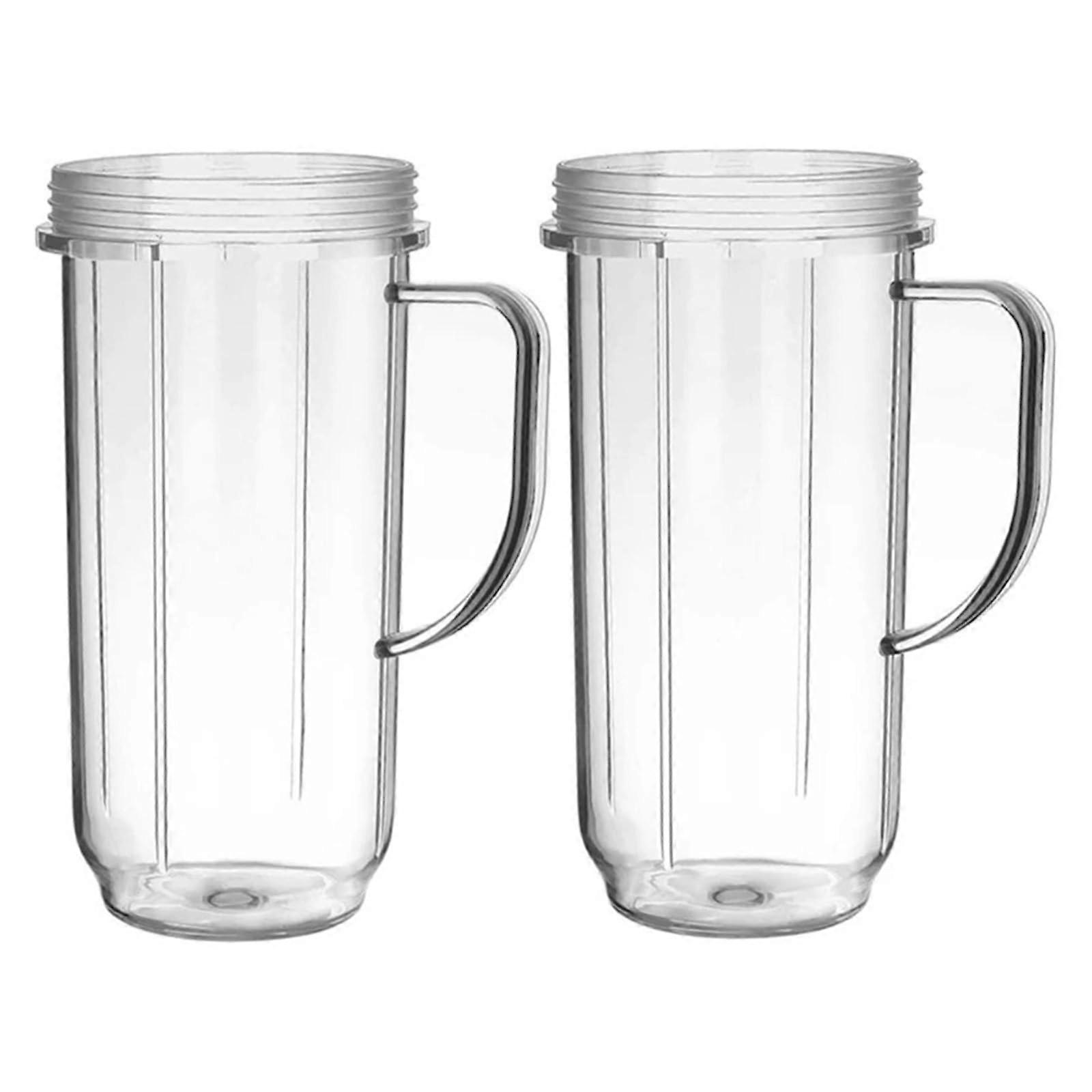 2 Pack MB1001 Blender Replacement Cups, FoodGrade Plastic for Juicing and Smooth Blend Performance