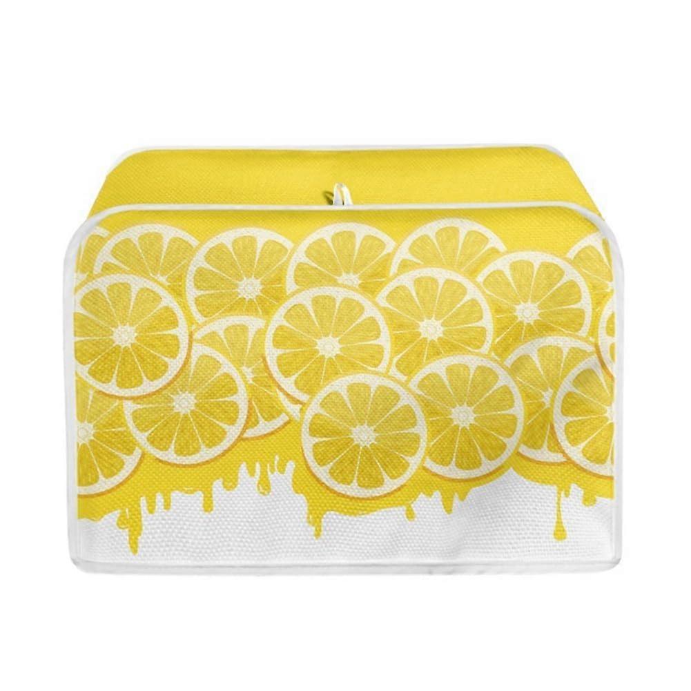 2 Slice Toaster Cover with Lemon Print, Dust Protection, Scratch Resistant, Machine Washable