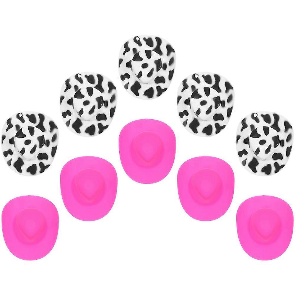 Plastic Cowboy Hat Toy Mini Hats for Playing 20Pcs Decorative Set