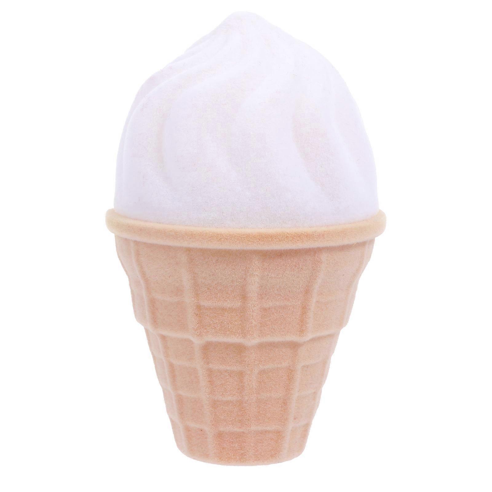 Ice Cream Shape Ring Box for Storage Use 1Pcs Beige Creative Engagement Case