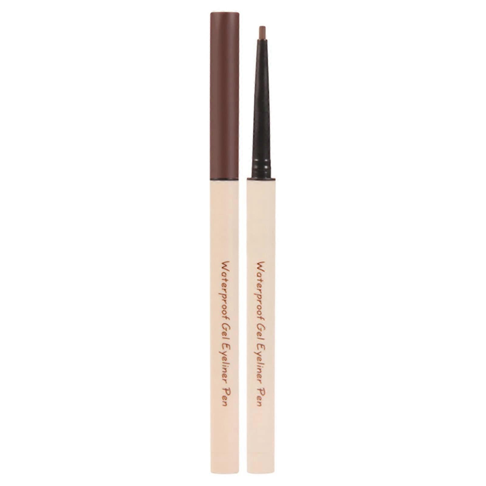 Gel Eyeliner Pen Waterproof Brown with Precise Thin Tip Smooth Formula Smudge Proof Finish