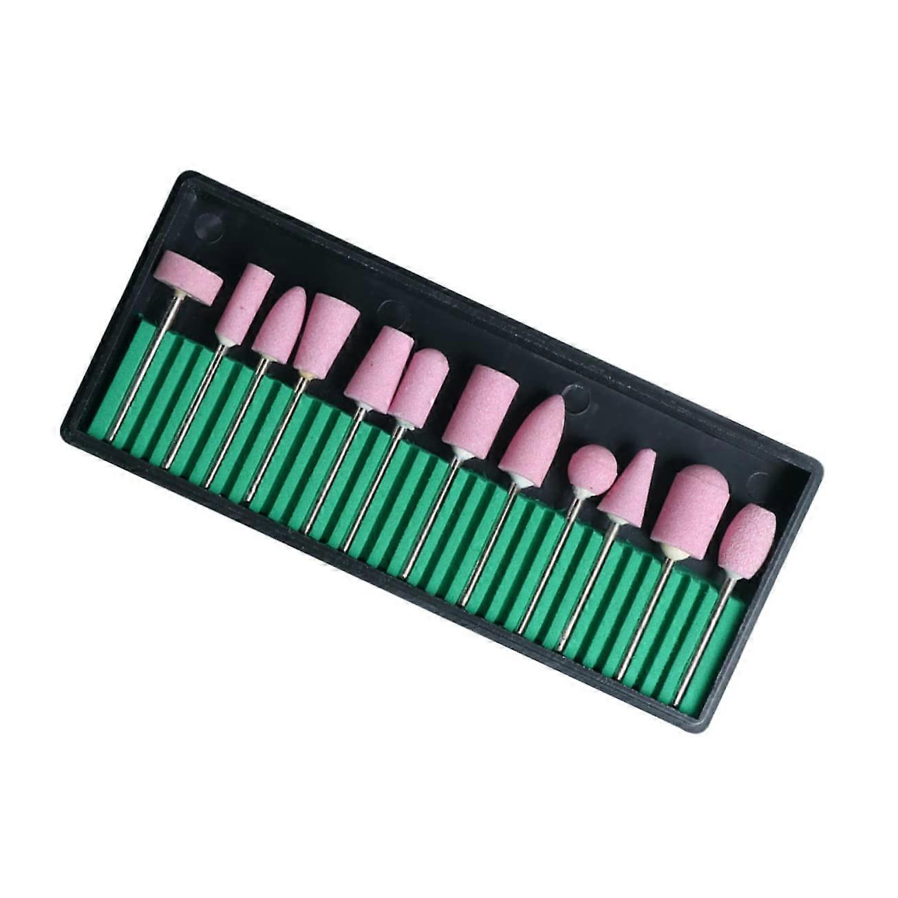 Professional Nail Drill Bits Set 12pcs for Acrylic Nails, Precise Edge Shaping and Smoothing