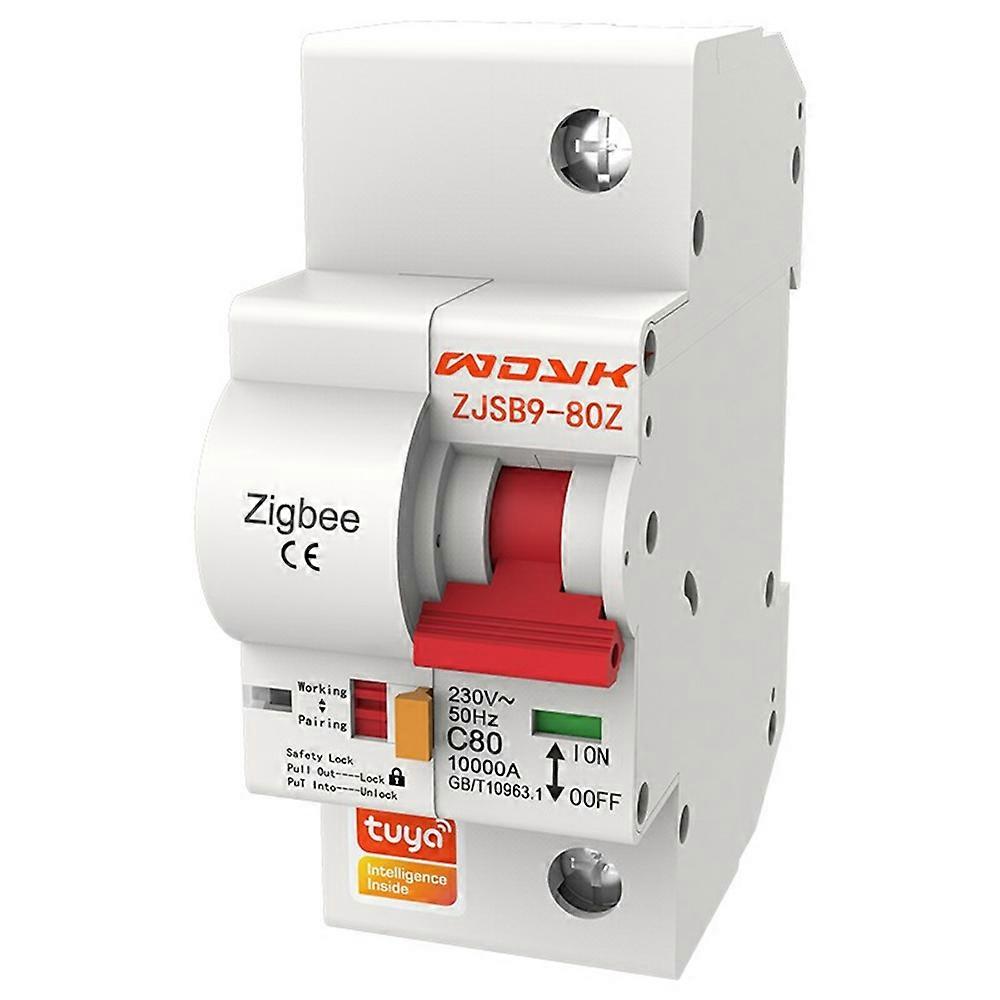 WDYK 100A 1P Tuya Zigbee Smart Circuit Breaker Remote Control Automatic Intelligent Interruptor