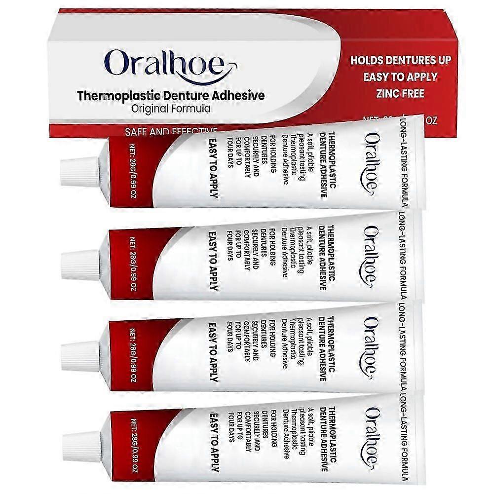 Long Lasting Thermoplastic Denture Adhesive, Refits and Tightens Loose Up