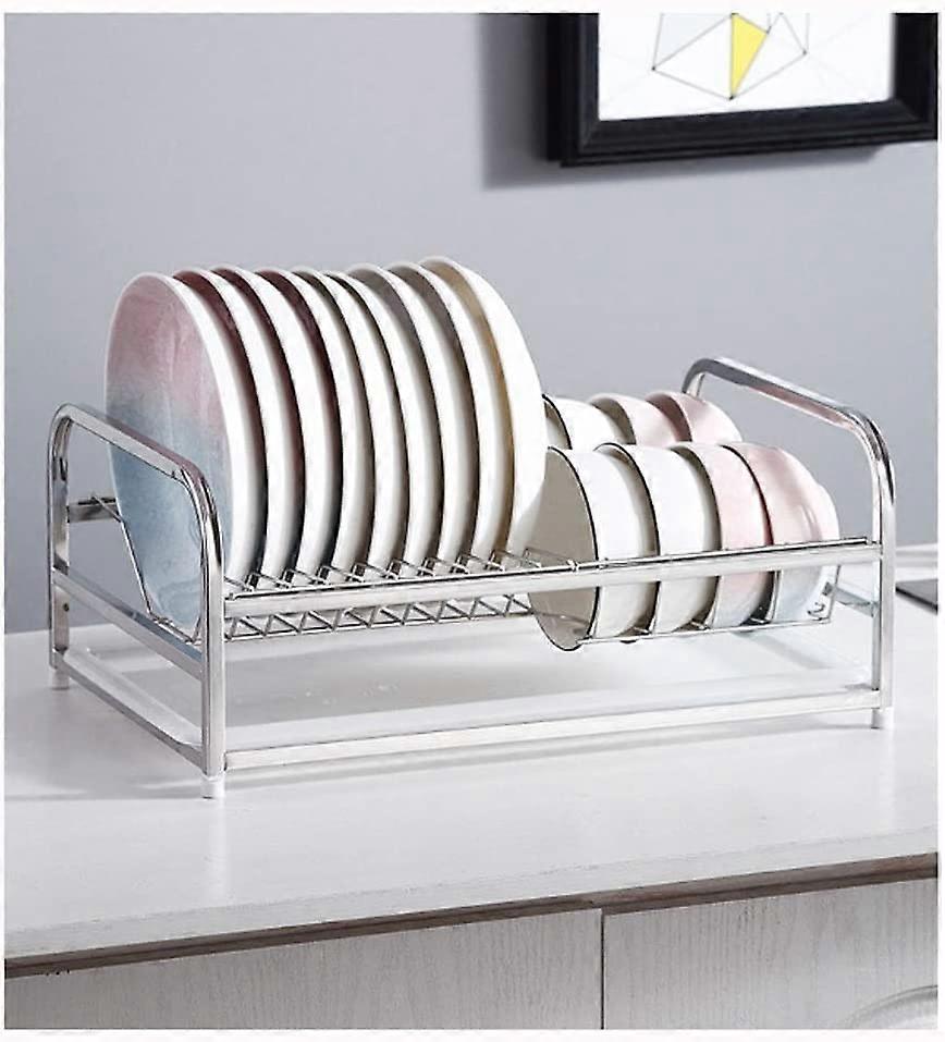 Stainless Steel Dish Drying Rack with Drainboard, Large Capacity Kitchen Counter Organizer
