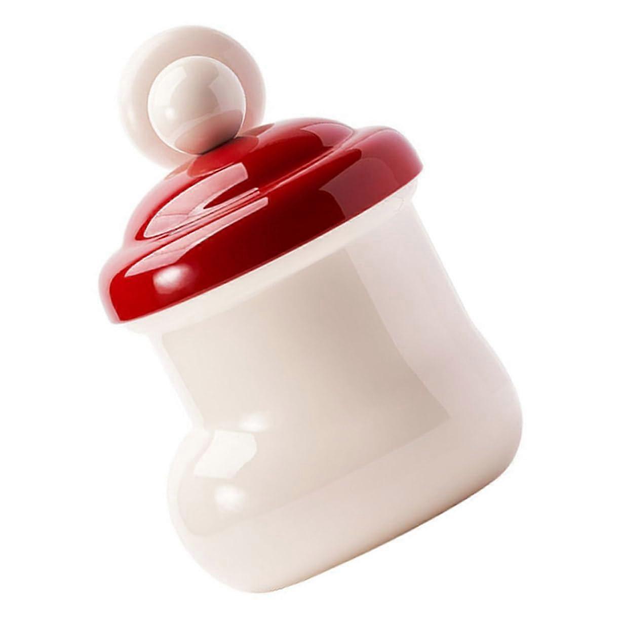 Mini Wall Mounted Trash Can with Lid for Bathroom and Kitchen, Cute Space Saving Beige Bin