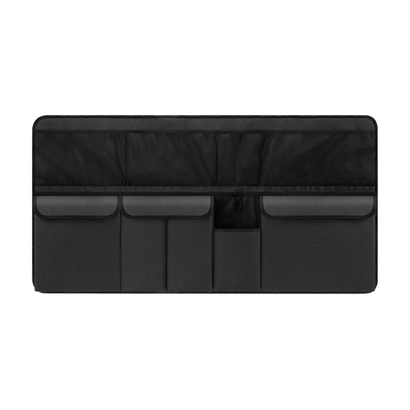 Large Capacity Car Trunk Organizer with Adjustable MultiTier Design and Quick Access Pockets, Black