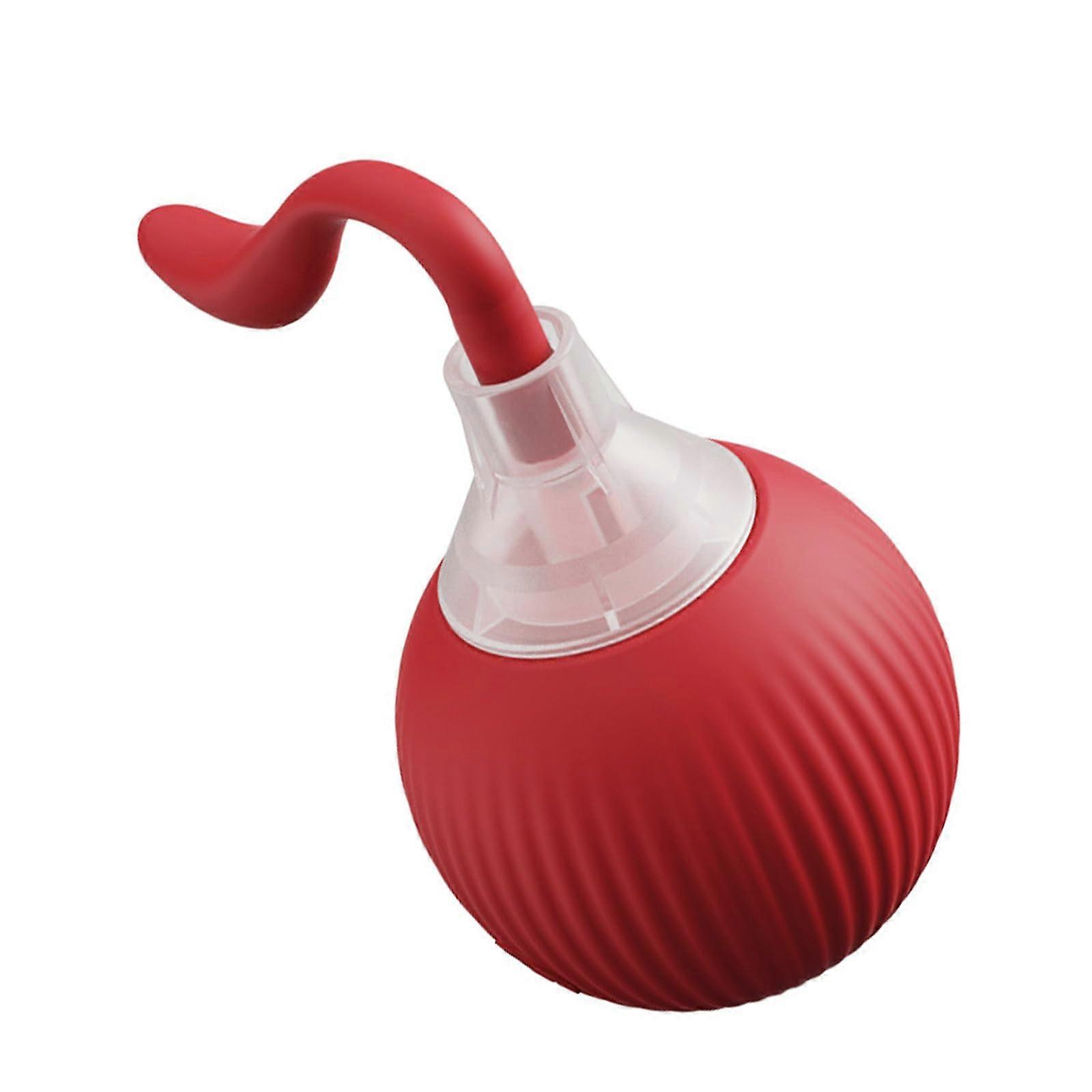 Interactive Cat Toy with Automatic Tail Rotation, ChewResistant Silicone, Fun Exercise Teaser Red