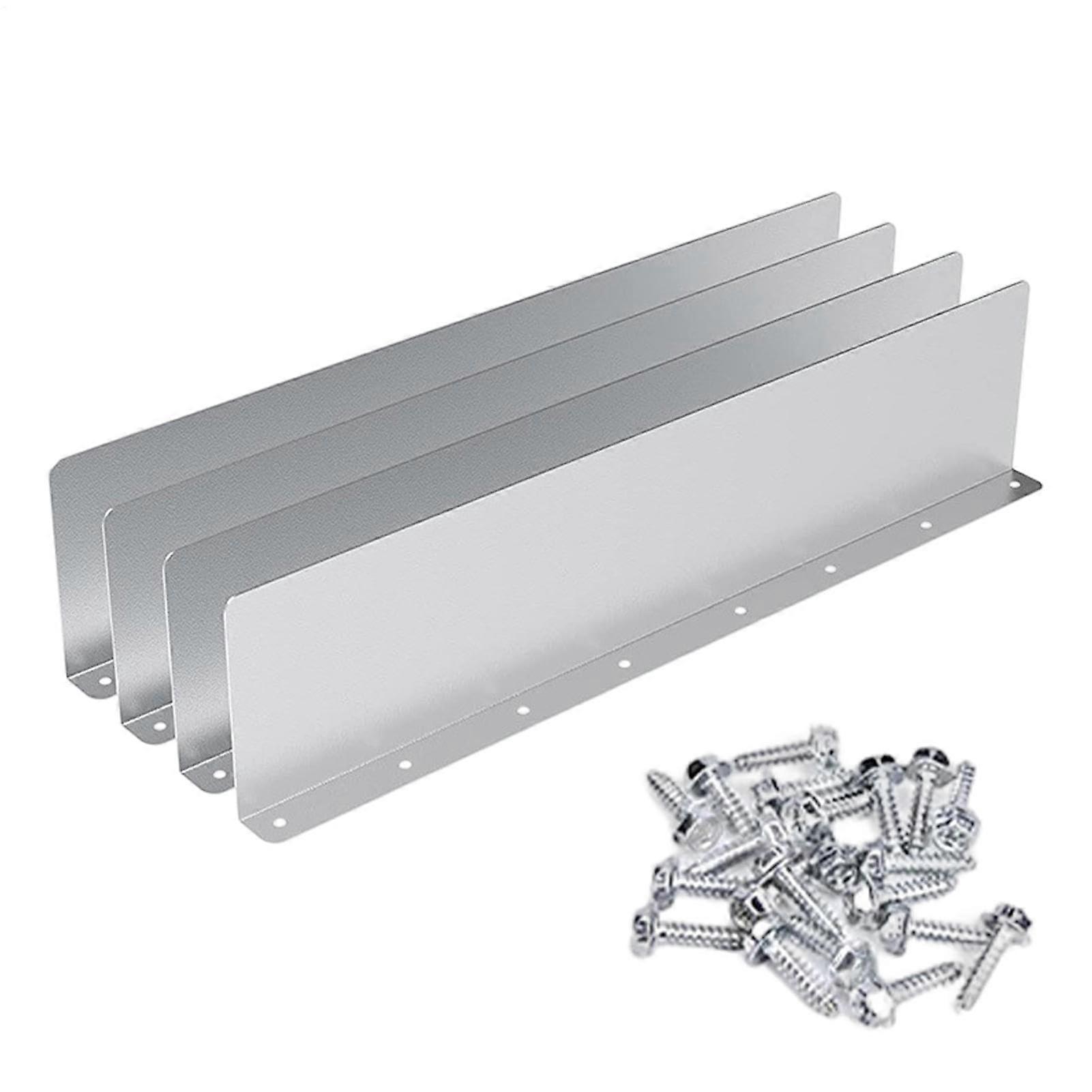 Gutter Splash Guards Set, Rustproof Aluminium Corner Fit Rain Gutter Protector, Prevent Overflow