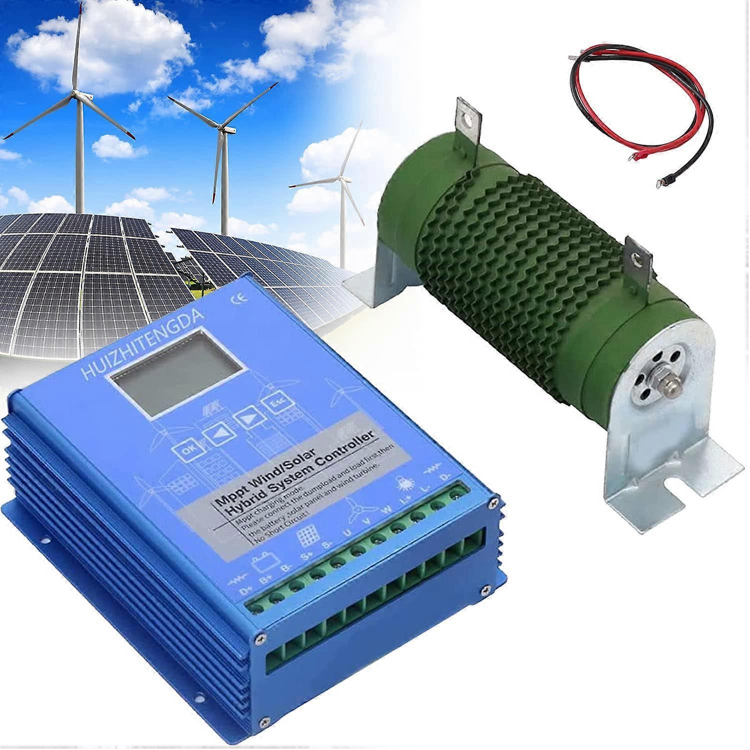 Wind Solar Hybrid Charge Controller 12V 3000W MPPT Boost Off Grid Dual Control with External Dumpload