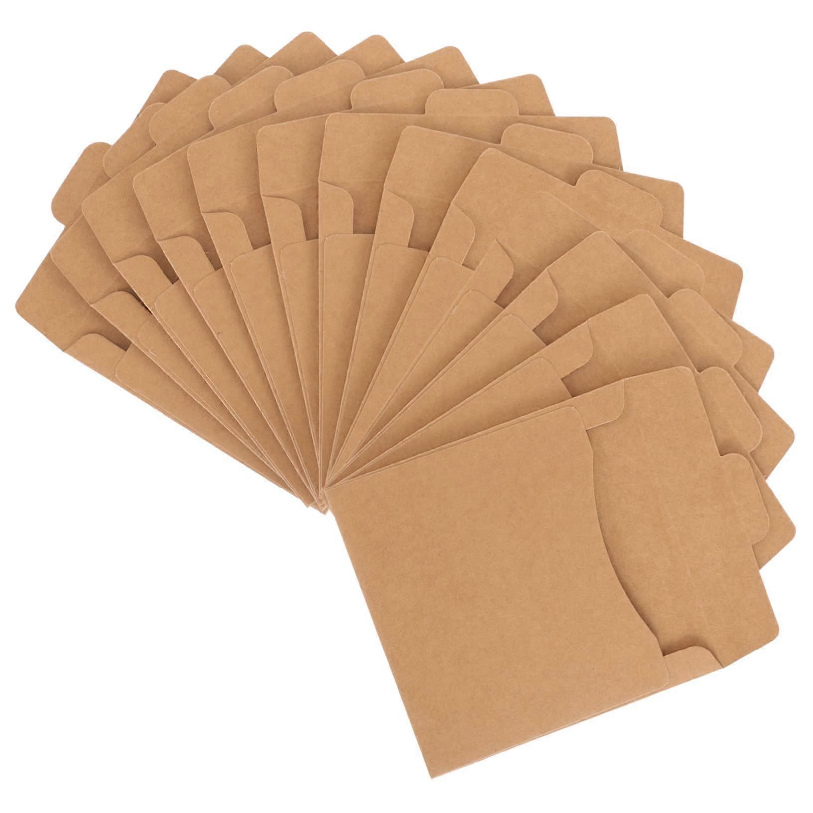50Pcs CD DVD Storage Sleeves Durable Kraft Paper Envelopes Dustproof Scratch Protection