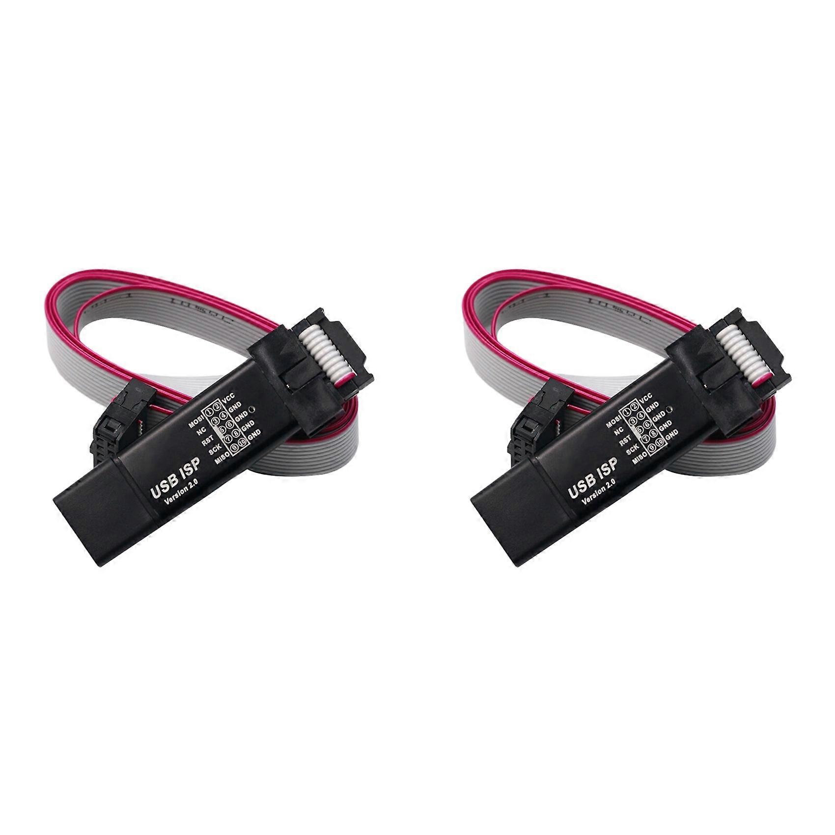 2X USB ISP USBISP USBASP ASP Programmer for 51 ATMEL AVR WIN7 64