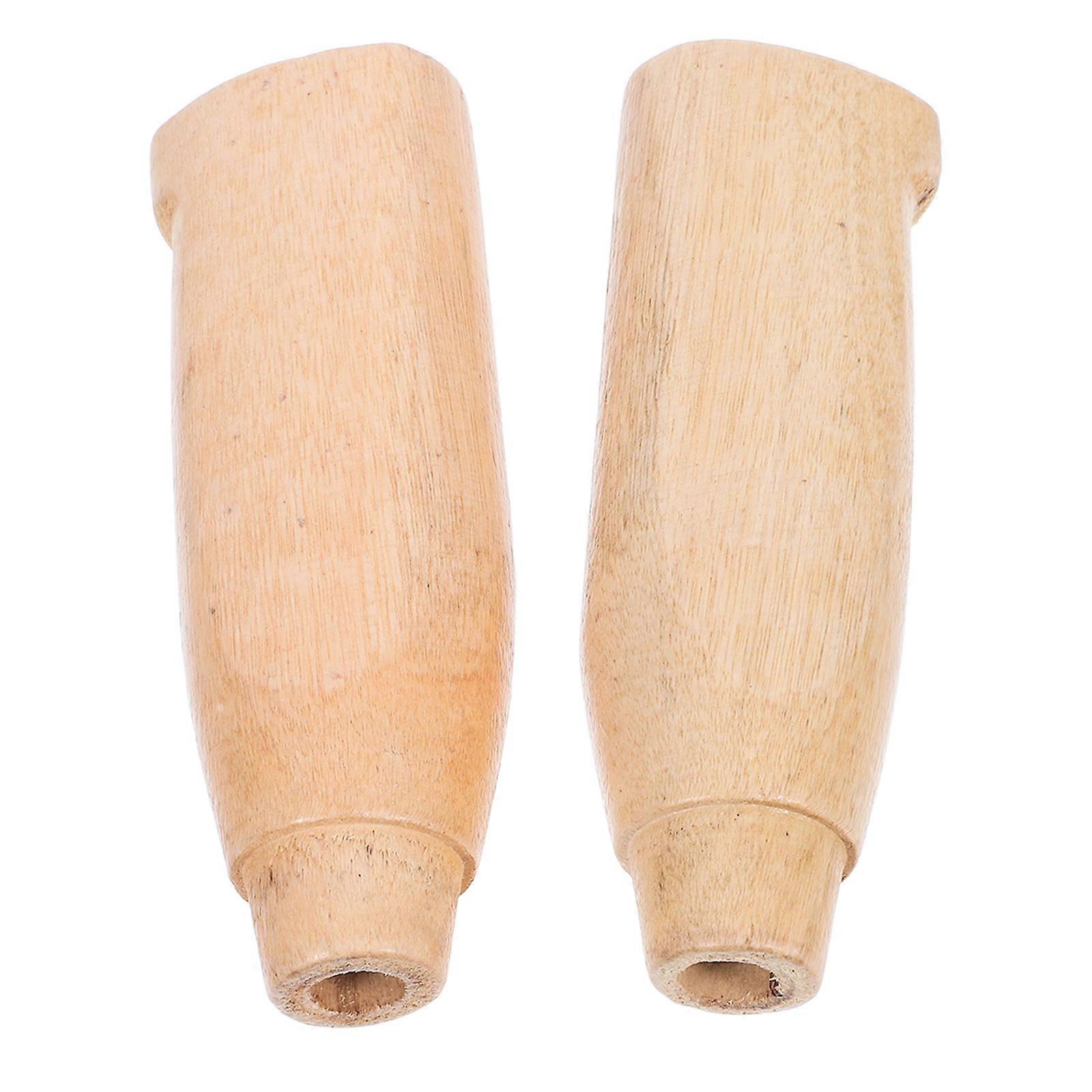 Solid Wood Handle Replacement for Kitchen 2Pcs Antislip Grip Accessories