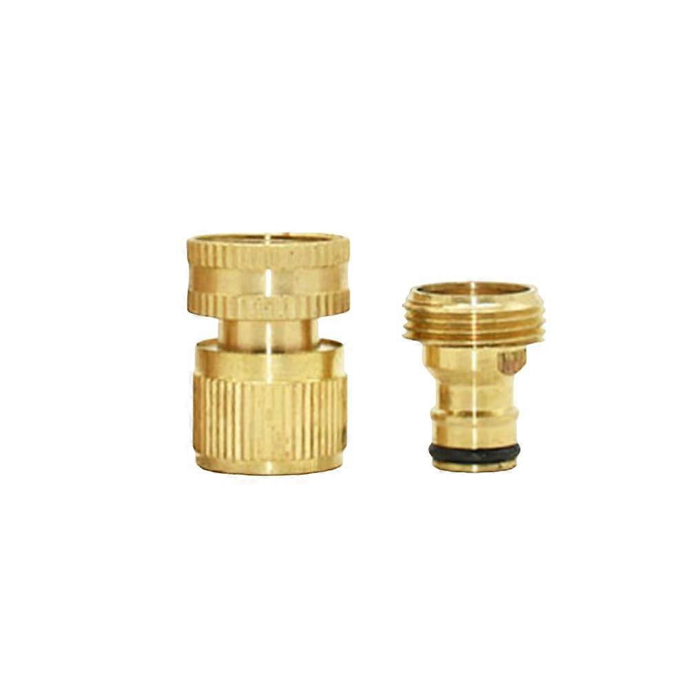 Brass Garden Hose Quick Connect Adapter 1/2 to 3/4 Inch LeakReducing Durable Fitting
