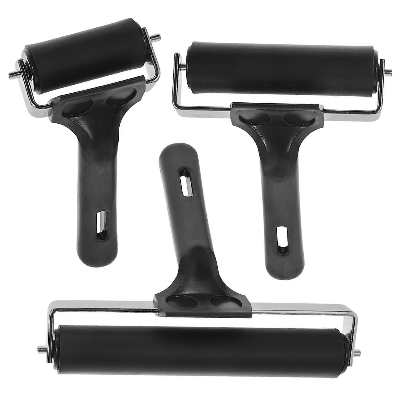 Printmaking Roller Set with Durable Rubber Brayer for Block Printing, Linocut and Crafts