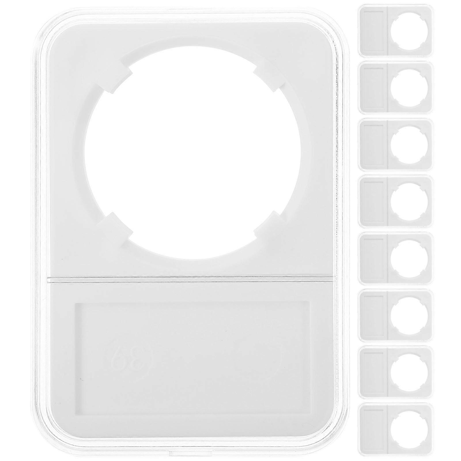 Coin Protector for Storage 50Pcs White Plastic Clear Coin Cases with Lid