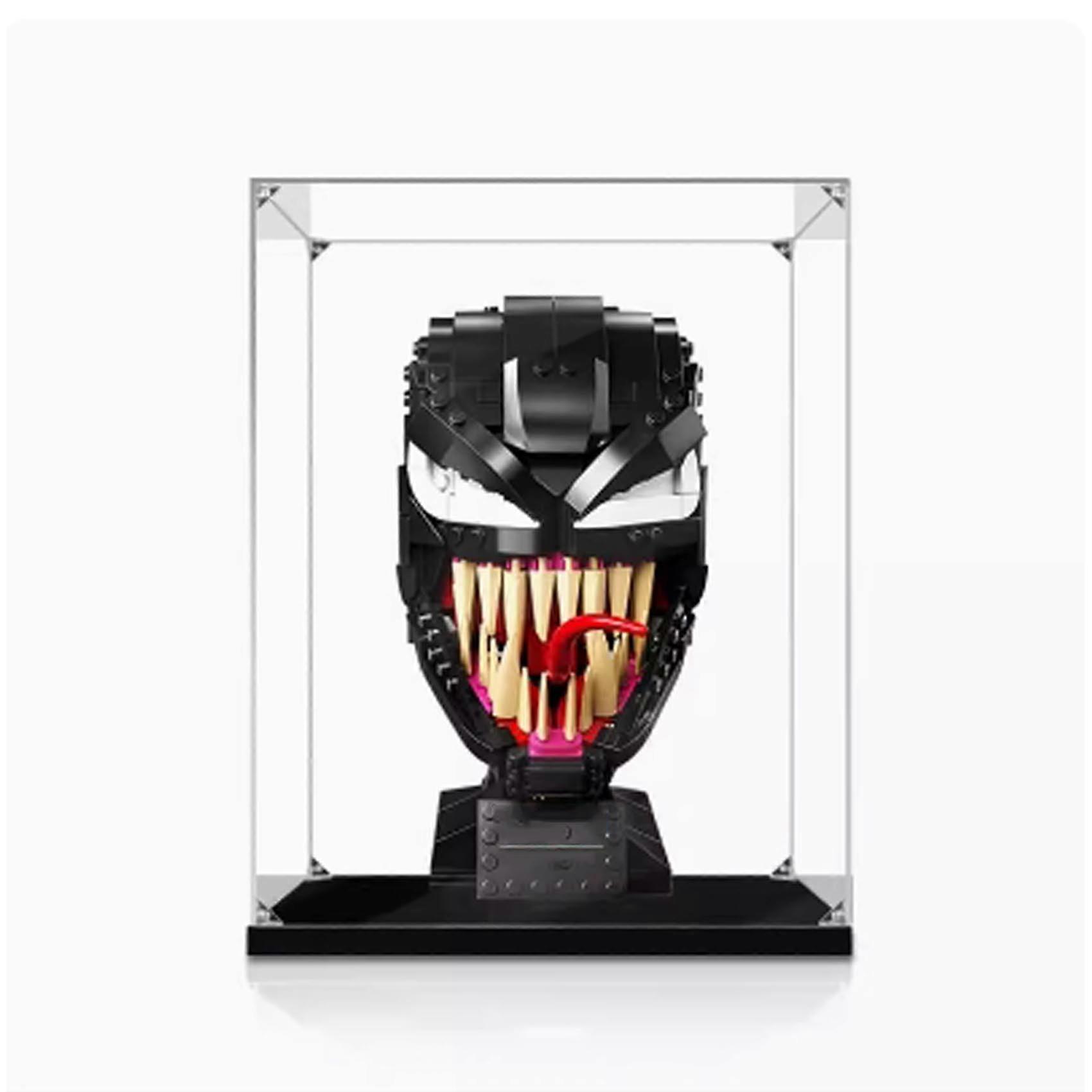 Acrylic Display Case Compatible with  76187 Helmet Model, Clear Dustproof Showcase Box with Flat Base