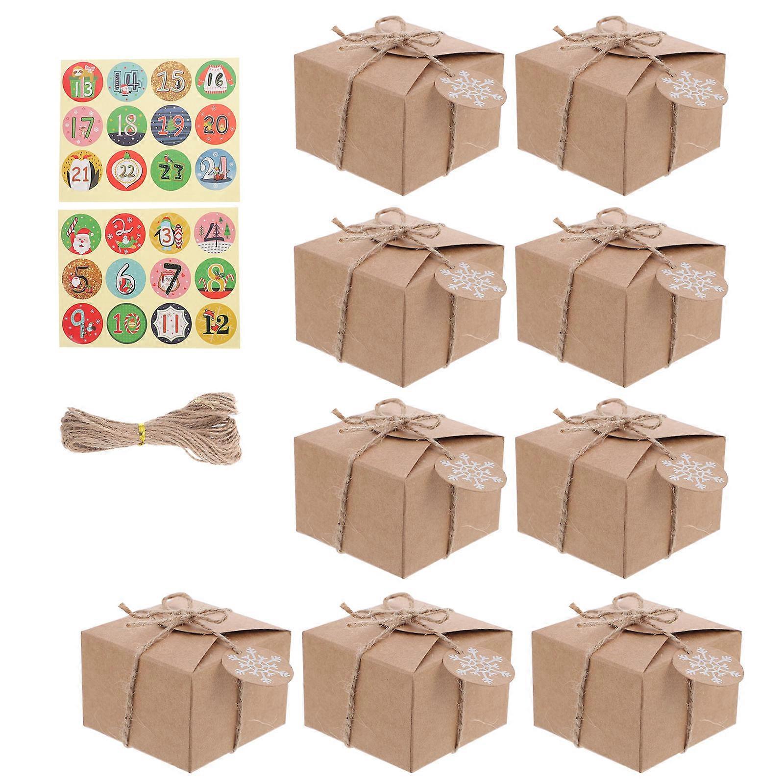 Christmas Calendar Box 1Set for Storage Designed with Festive Patterns