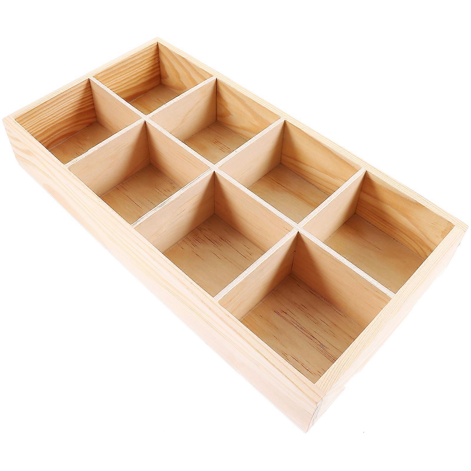 Planter Tray Wooden Succulent Planter Divider Box for Storage 4Pcs