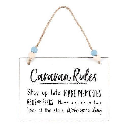 Something Different Caravan Rules Hanging Sign