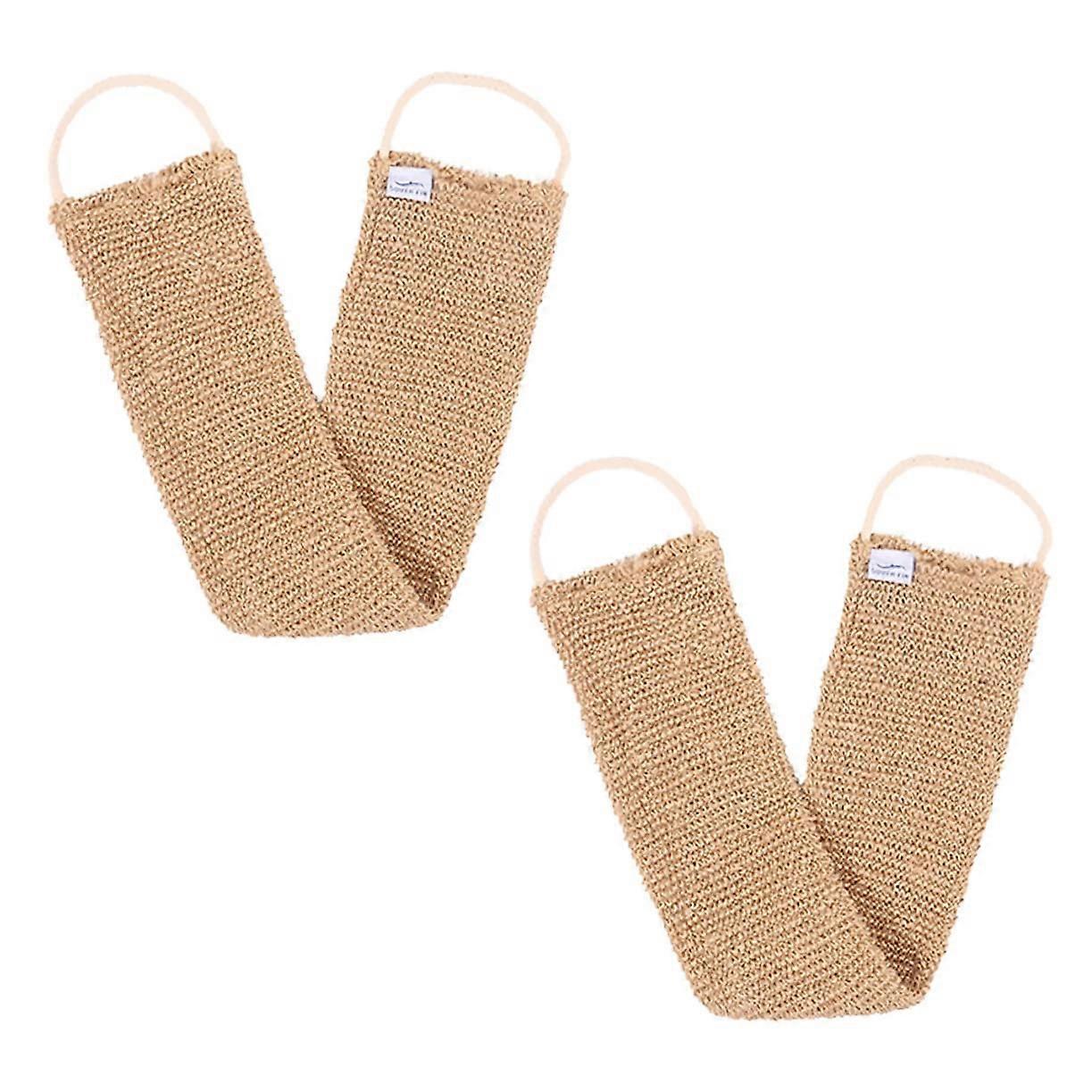 2Pcs Back Scrubber Strap with Gentle Exfoliating Texture for Full Back Coverage and Quick Dry