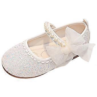 Dziewczęce buty typu Mary Jane, eleganckie buty, buty szkolne dla małych dziewczynek, buty na imprezę, buty ślubne, buty dla księżniczek, białe, 7,5-8 lat