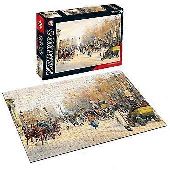 1000 Piece Micro Jigsaw Puzzle for Adults and Kids, Challenging Precision Fit Design with Durable Board