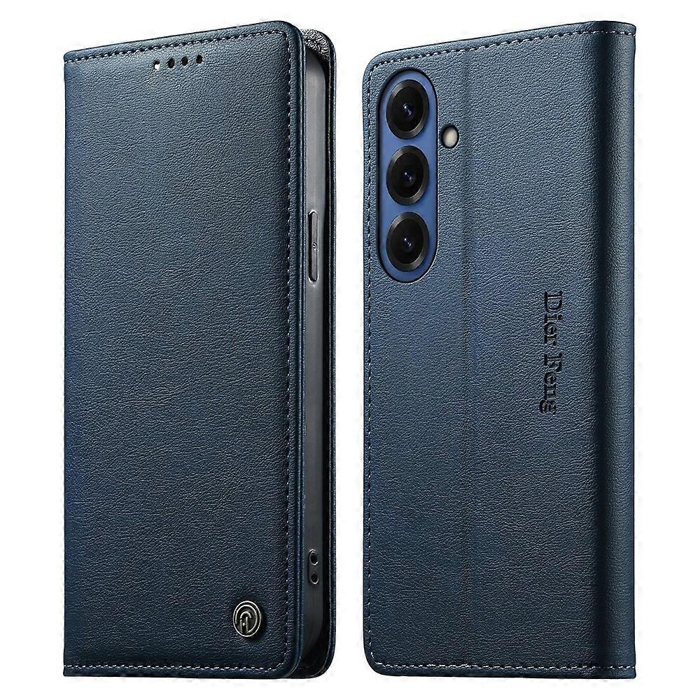 Étui portefeuille en cuir DIERFENG DF-019 compatible avec Samsung Galaxy S26, fermeture magnétique, emplacements pour cartes et protection RFID.