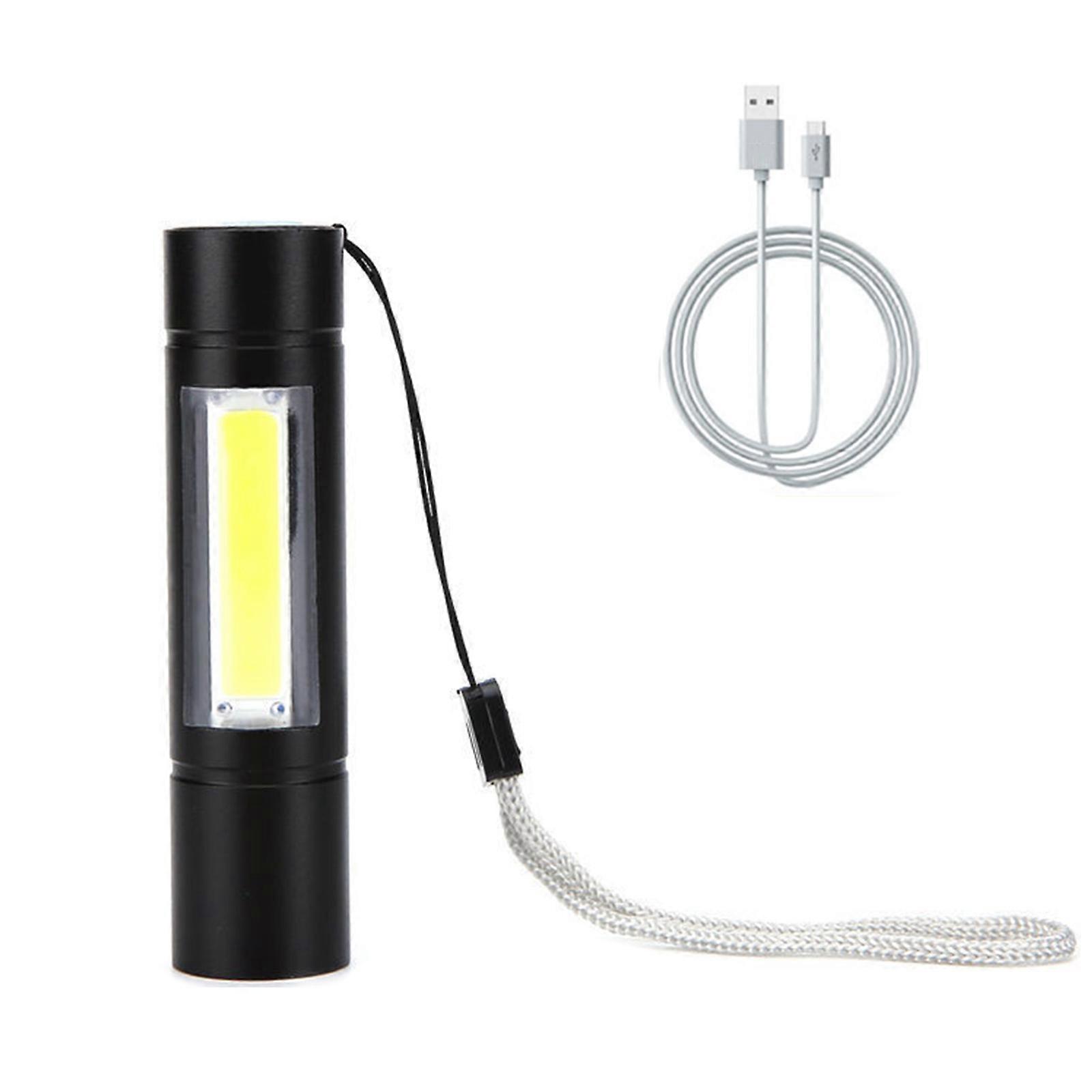 Portable Flashlight with Quick Charging Feature Efficient Transportable Light Working Light for Stable Illuminations  Black