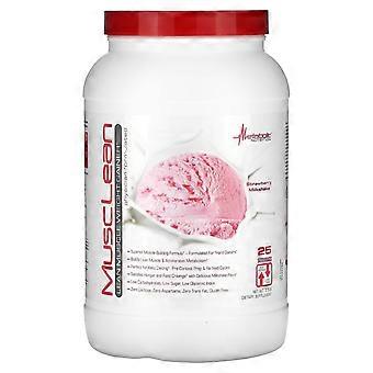 Metabolic Nutrition, MuscLean, Lean Muscle Weight Gainer, Aardbeienmilkshake, 1,1 kg