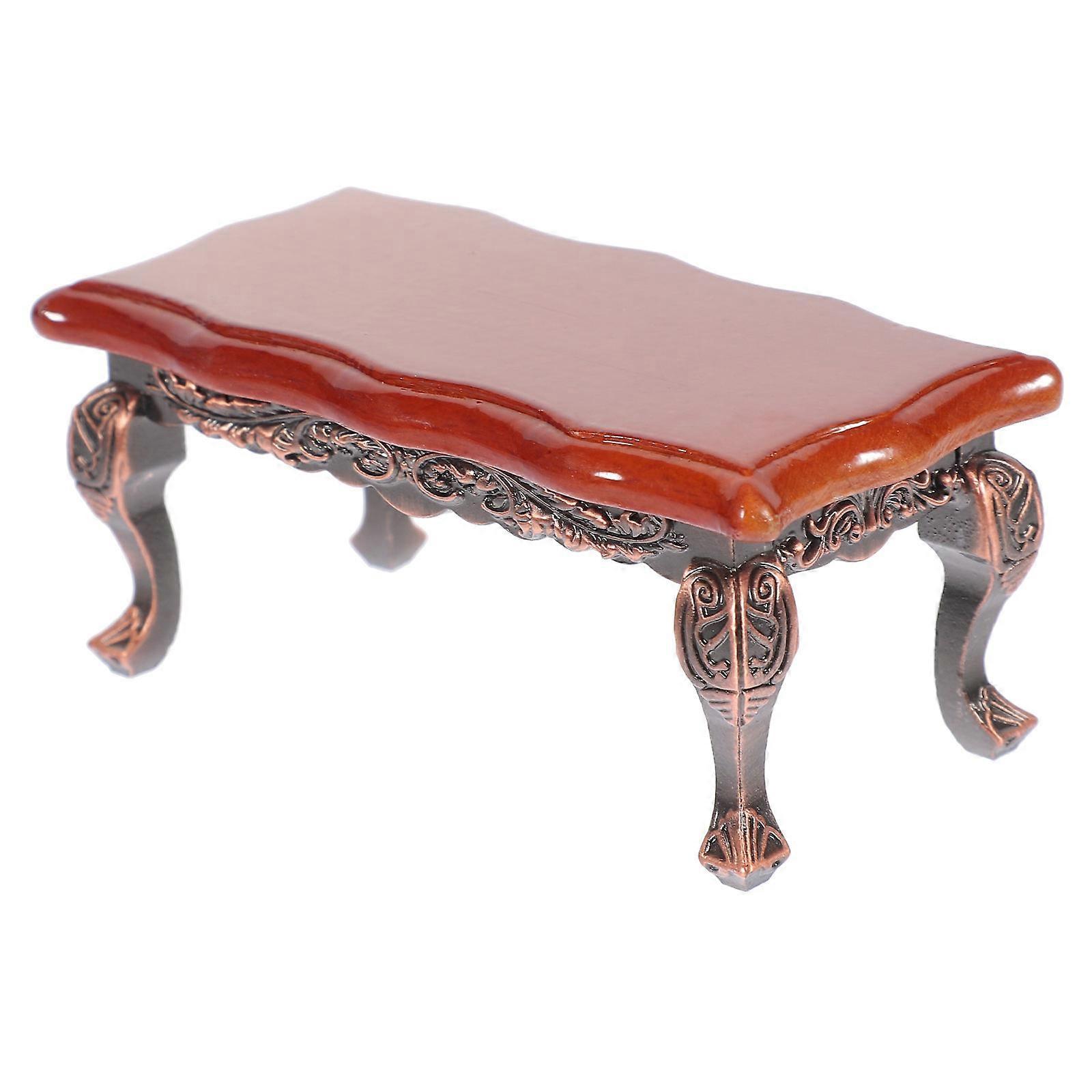 Miniature Tea Table Doll House End Table for Decor