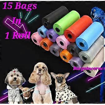 Pet Poop Bags Rolls Degradable Doggy Bags Cat Pooh Pooper Nappy Waste Bag Rolls