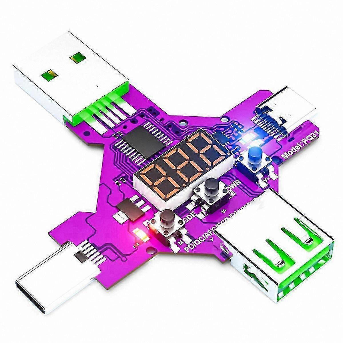 PD3.1 28V Fast Charging Protocol Trigger with Voltmeter Functionality