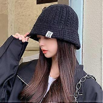 Hat Women'S Versatile Warm Ear Protection Big Head Knitted Hat Yarn Hat