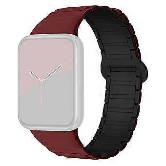 Pulseira magnética de 3 contas para Xiaomi Smart Band 9 Pro/ 8 Pro/ Redmi Watch 5/ 4 Pulseira de silicone