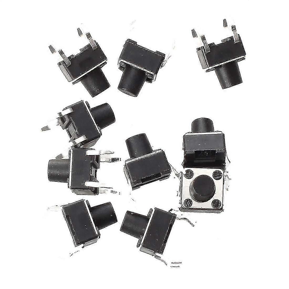 10 Pcs 4 Pins Tactile Round Push Button Switch Momentary Tact