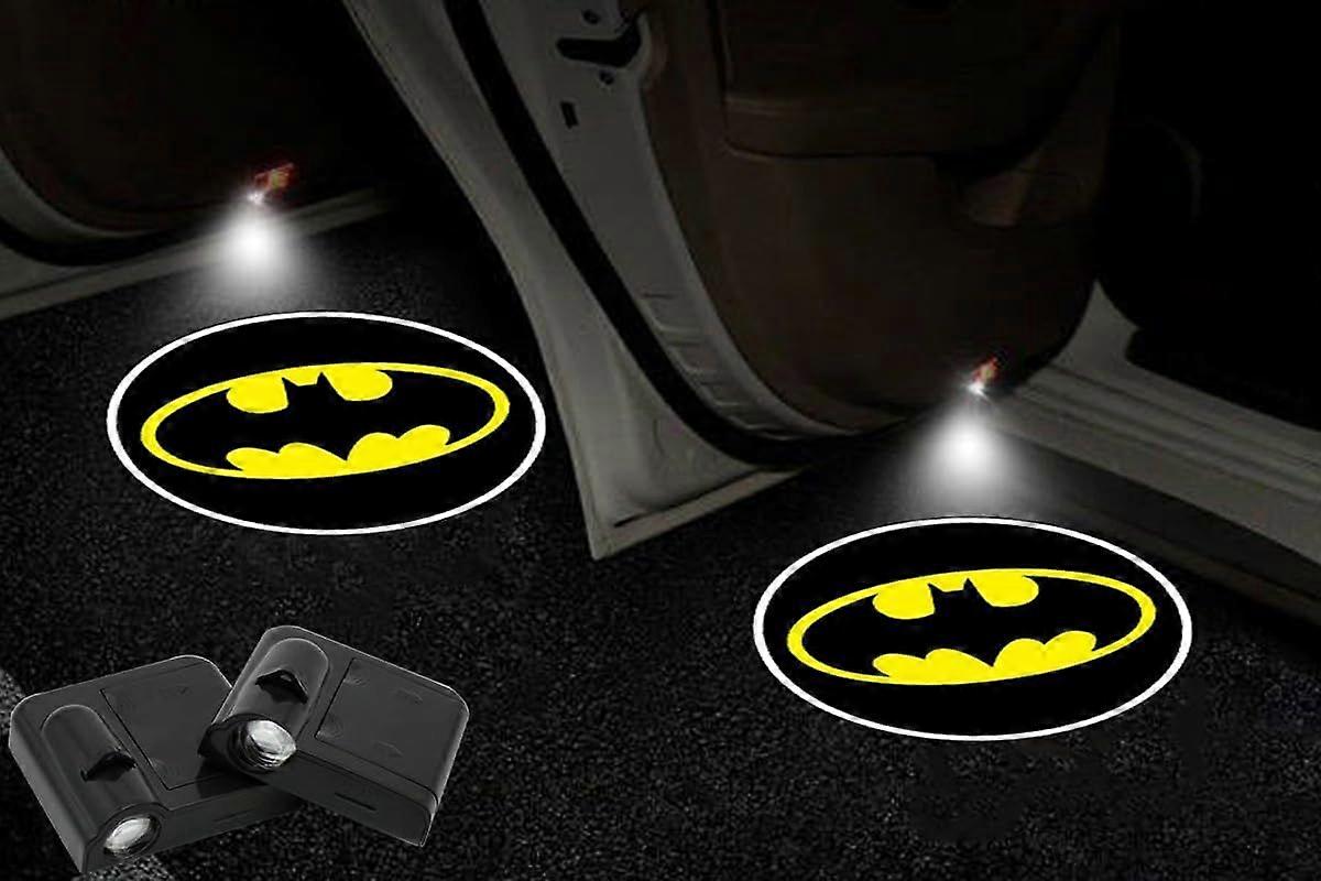 Heytea 2Pcs for Batman Wireless Car Door Logo Light LED HD Welcome Courtesy Ghost Shadow Projector Lamp Compatible with Most Models