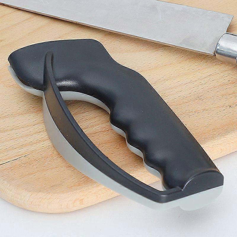 knife sharpener, multicolored Black / Grey, 14.5x6.8cm