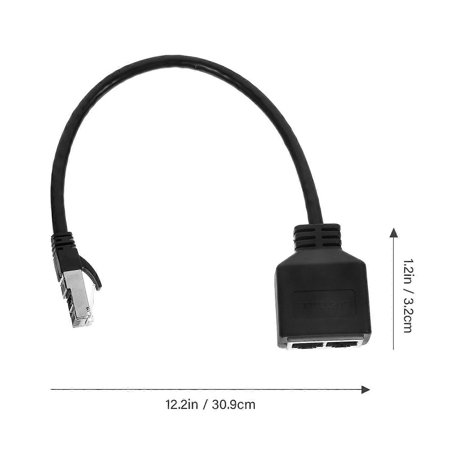 Internet Splitter Ethernet Adapter Charger Black