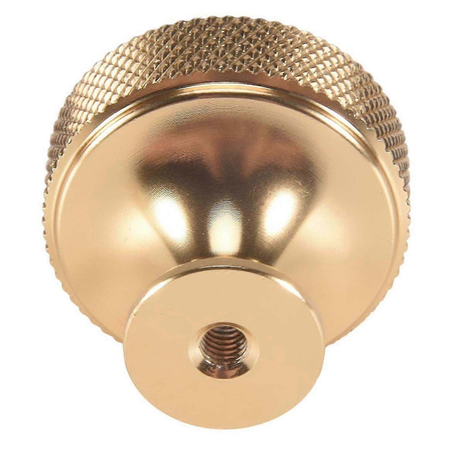 10 Pack 1.2 Inch Brushed Gold Cabinet Knobs Knurled Kitchen Cabinet Knobs Gold Drawer Knobs Round Dr