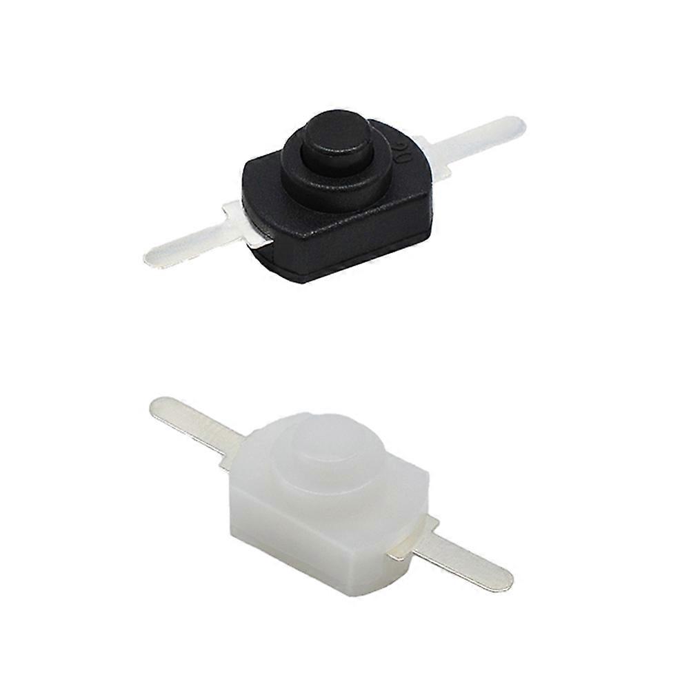 20pcs LED Flashlight Button Switch Durable Electric Torch Replacement On-off Accessory (1208 Black)