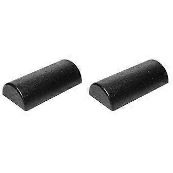 2X Semicircular Yoga Cylinder Fitness Equipment Yoga Foam Roller Black Yoga Brick
