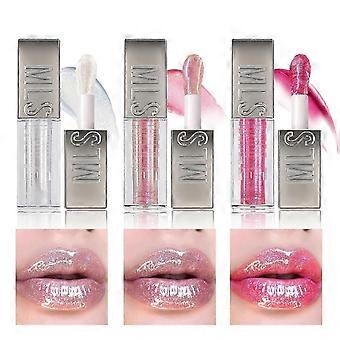 High Shine Glitter Lip Gloss, Diamond Glitter Lip Gloss Set Langtidsholdbar Fugtgivende Glossy Fugtgivende Lip Gloss Shimmer Flydende Læbestift Til Kvinder og