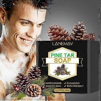 All Natural Pine Tar Soap Bar Cleansing Anti Acne Pine Tar Face & Body Wash Cleanser,Remove Excess Grease And Dirt