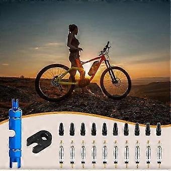 10pcs Valve Core for Presta, Bicycle Bike Valve Core Replacement with 2 Remover Valve Core Tools & 10