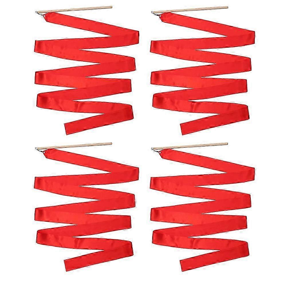 4Pcs Gymnastics Performance Ribbons for Dance Practice