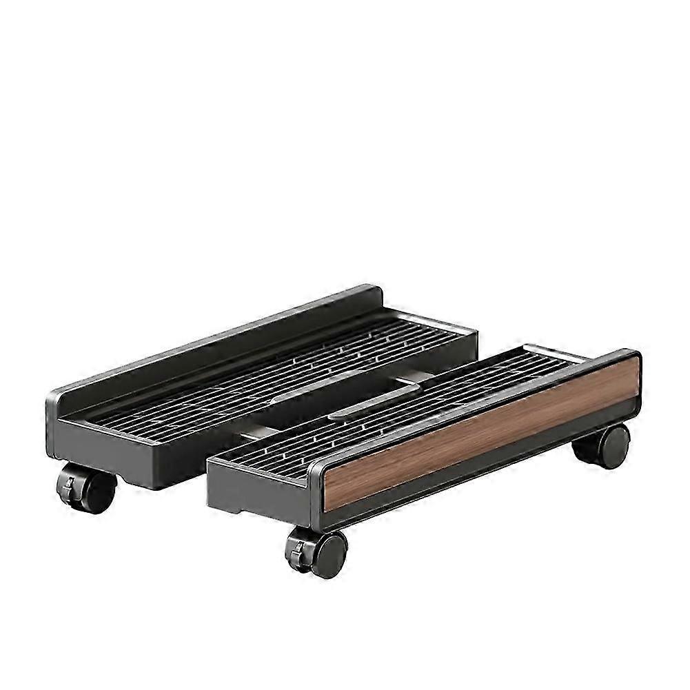 Adjustable Mobile CPU Stand with Locking Wheels, Rolling Computer Holder compatible with Gaming Towers, Under Desk PC Riser