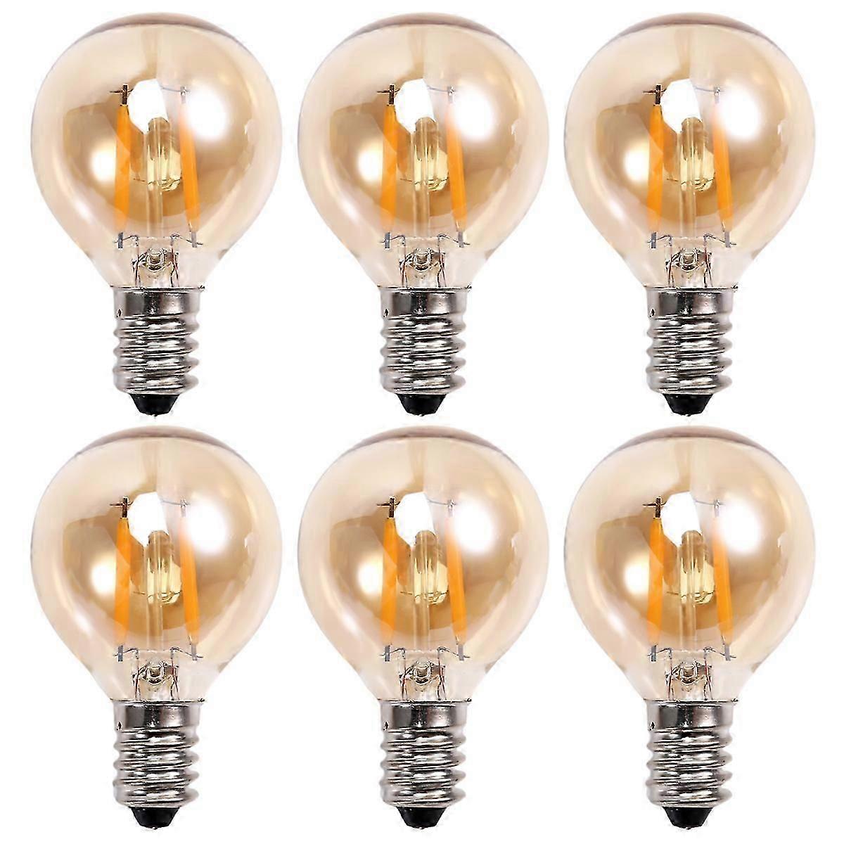 6Pcs 1.5W LED G40 Replacement Bulb 220V Retro Globe E14 Base