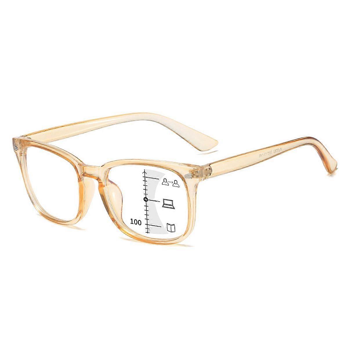 Blue Light Blocking Progressive Multifocal Reading Glasses for Oval Faces